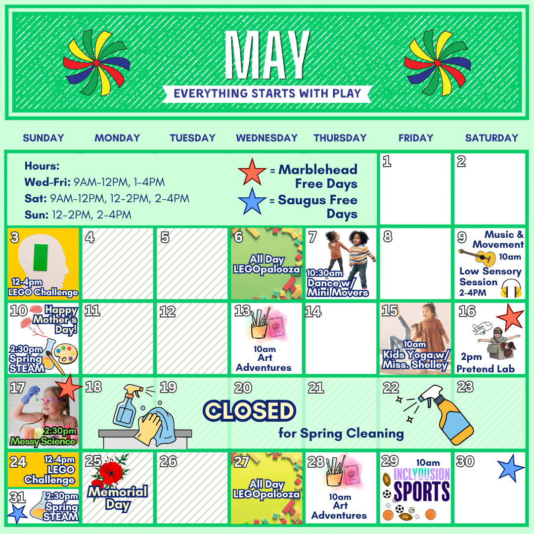 February 2024 Calendar for North Shore Children's Museum