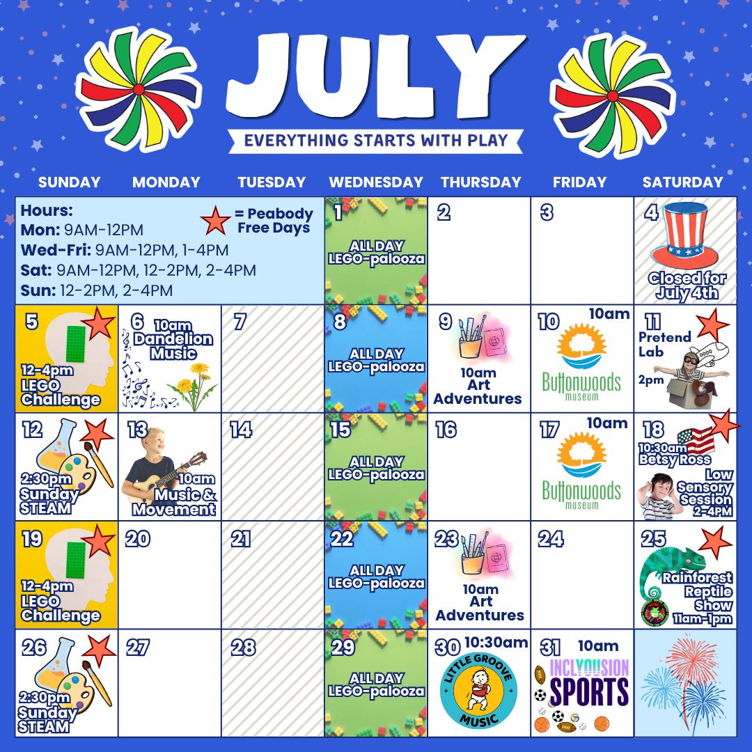 May 2026 Calendar for North Shore Children's Museum