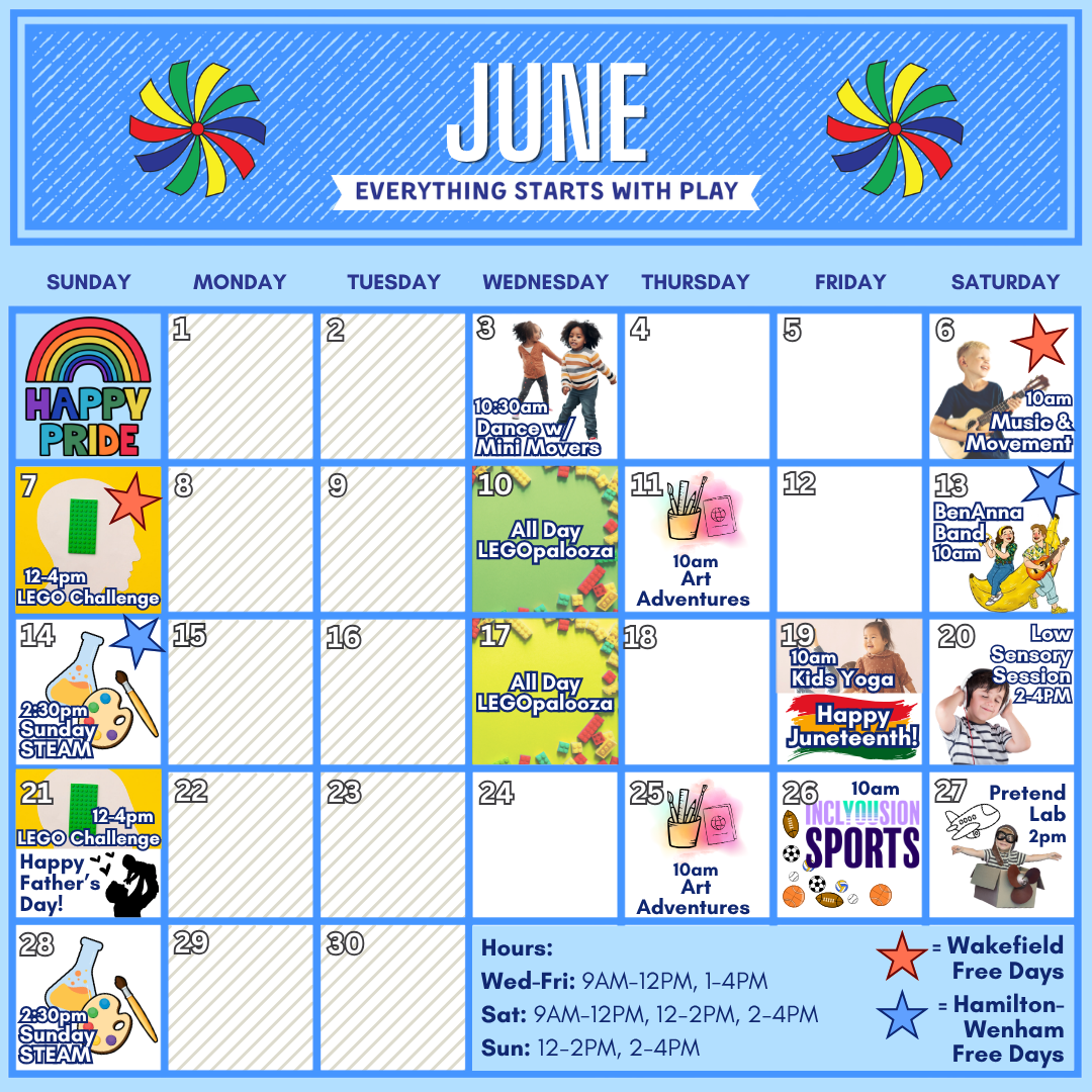 May 2026 Calendar for North Shore Children's Museum