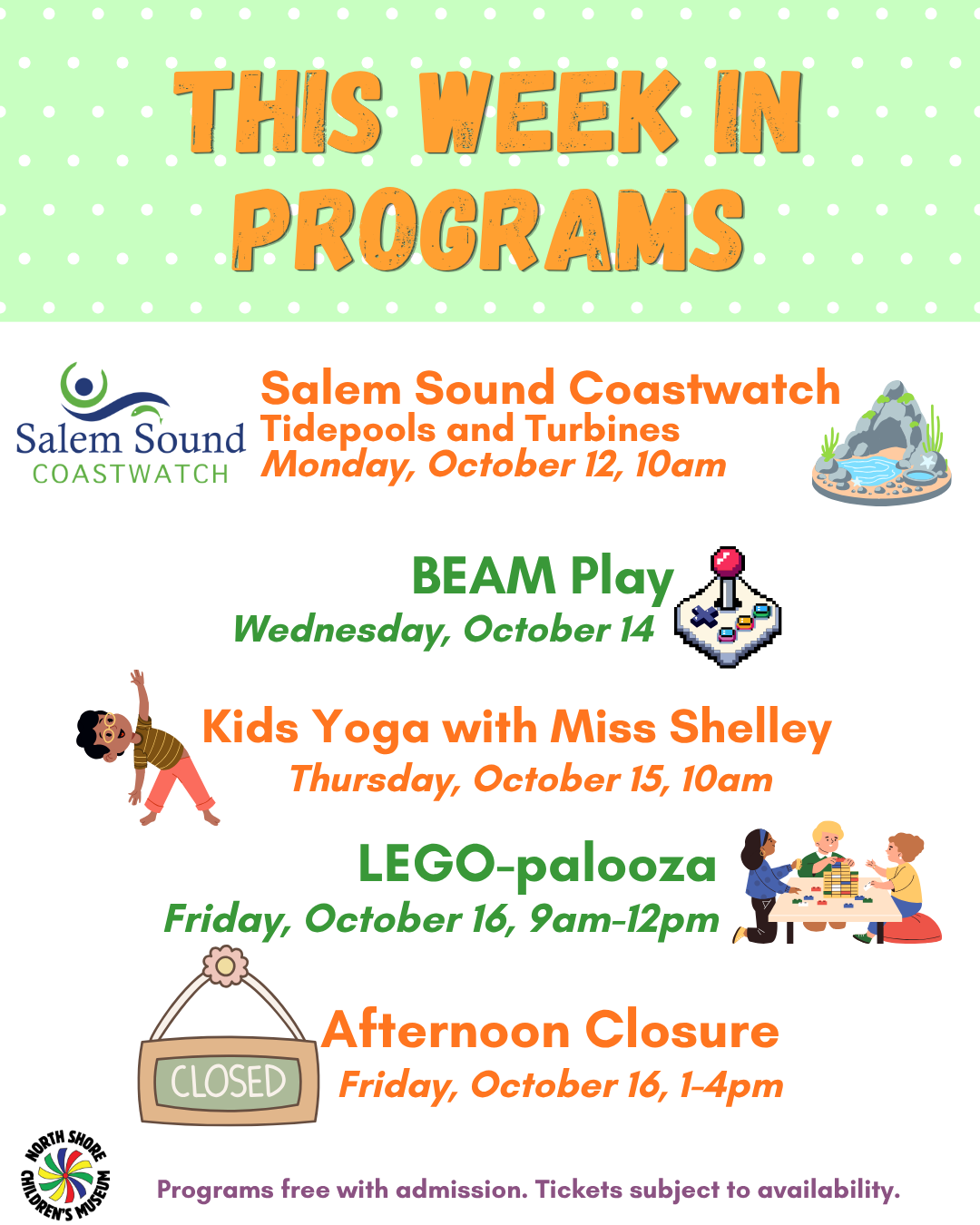 This week in Programs Oct. 12-Oct. 16