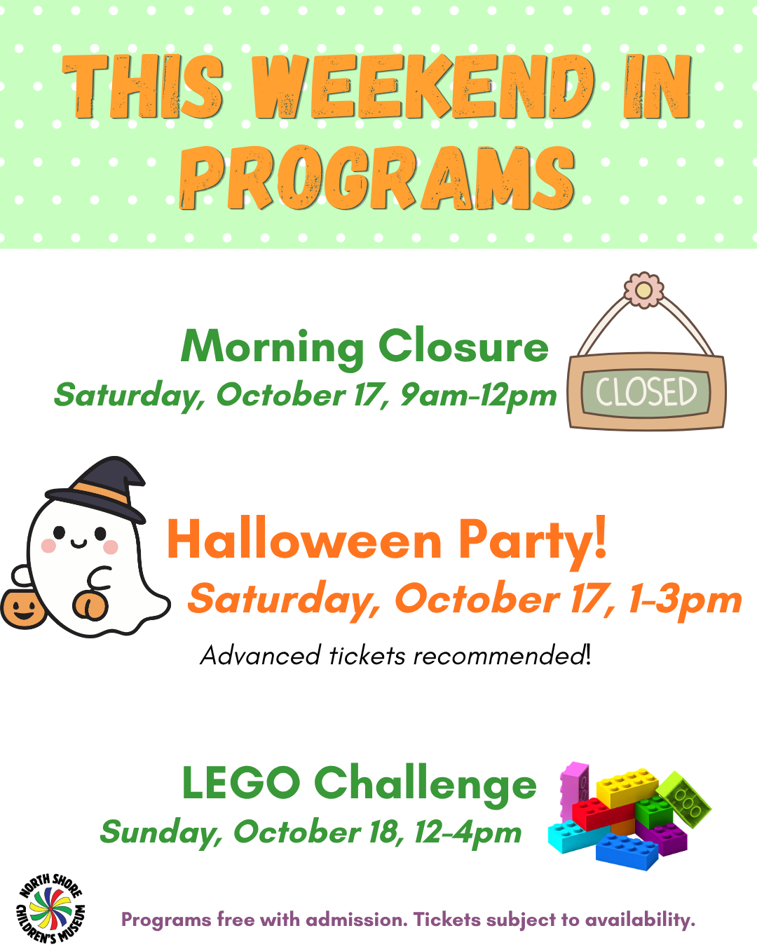This Weekend in programs - Oct. 17-Oct. 18